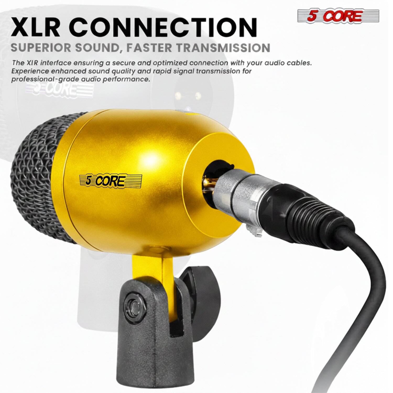 5 CORE XLR CONNECTION  
SUPERIOR SOUND, FASTER TRANSMISSION  
The XIR interface ensuring a secure and optimized connection with your audio cables.  
Experience enhanced sound quality and rapid signal transmission for professional-grade audio performance.  
SCURE 5 CORE