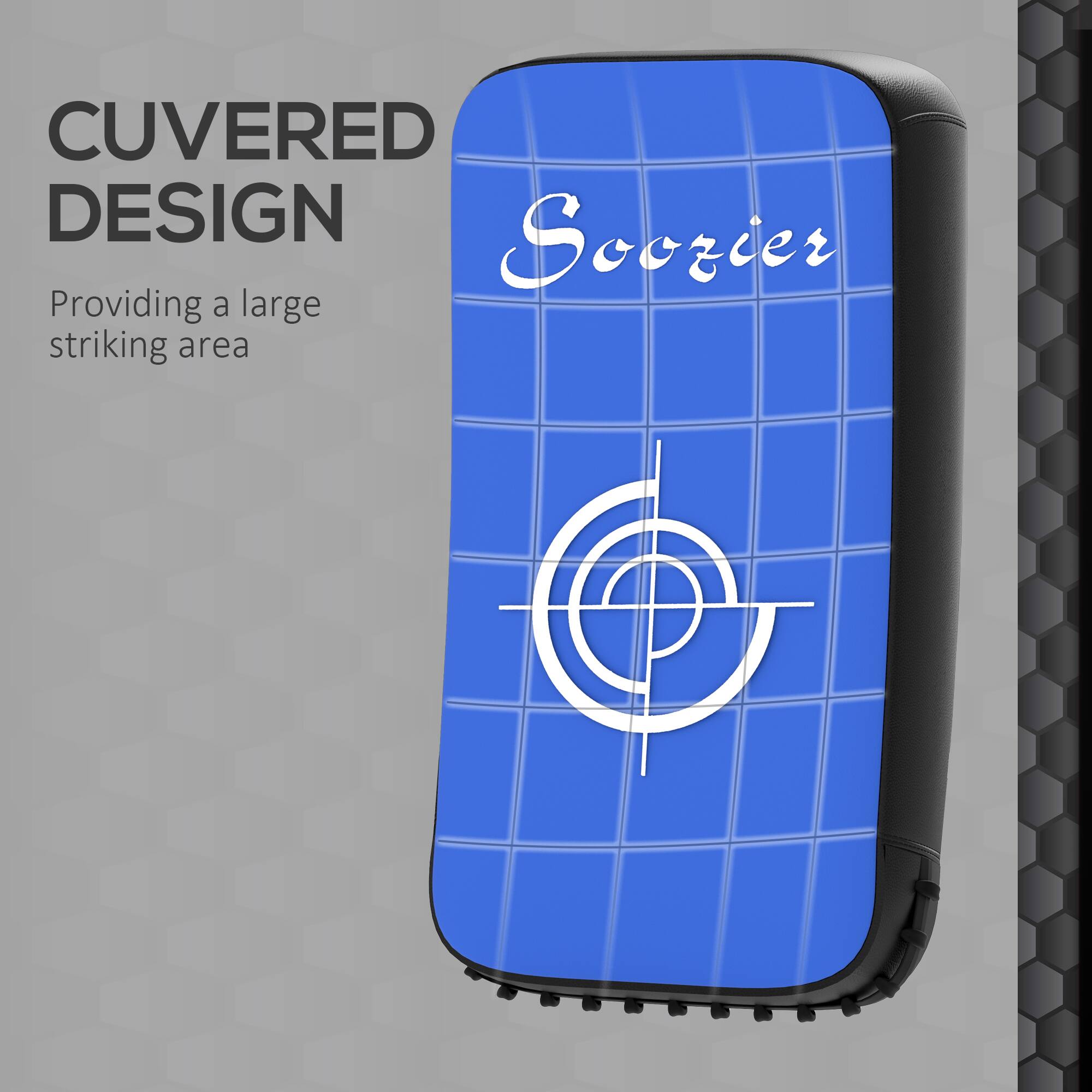 CUVERED DESIGN  
Providing a large striking area  

Scozier