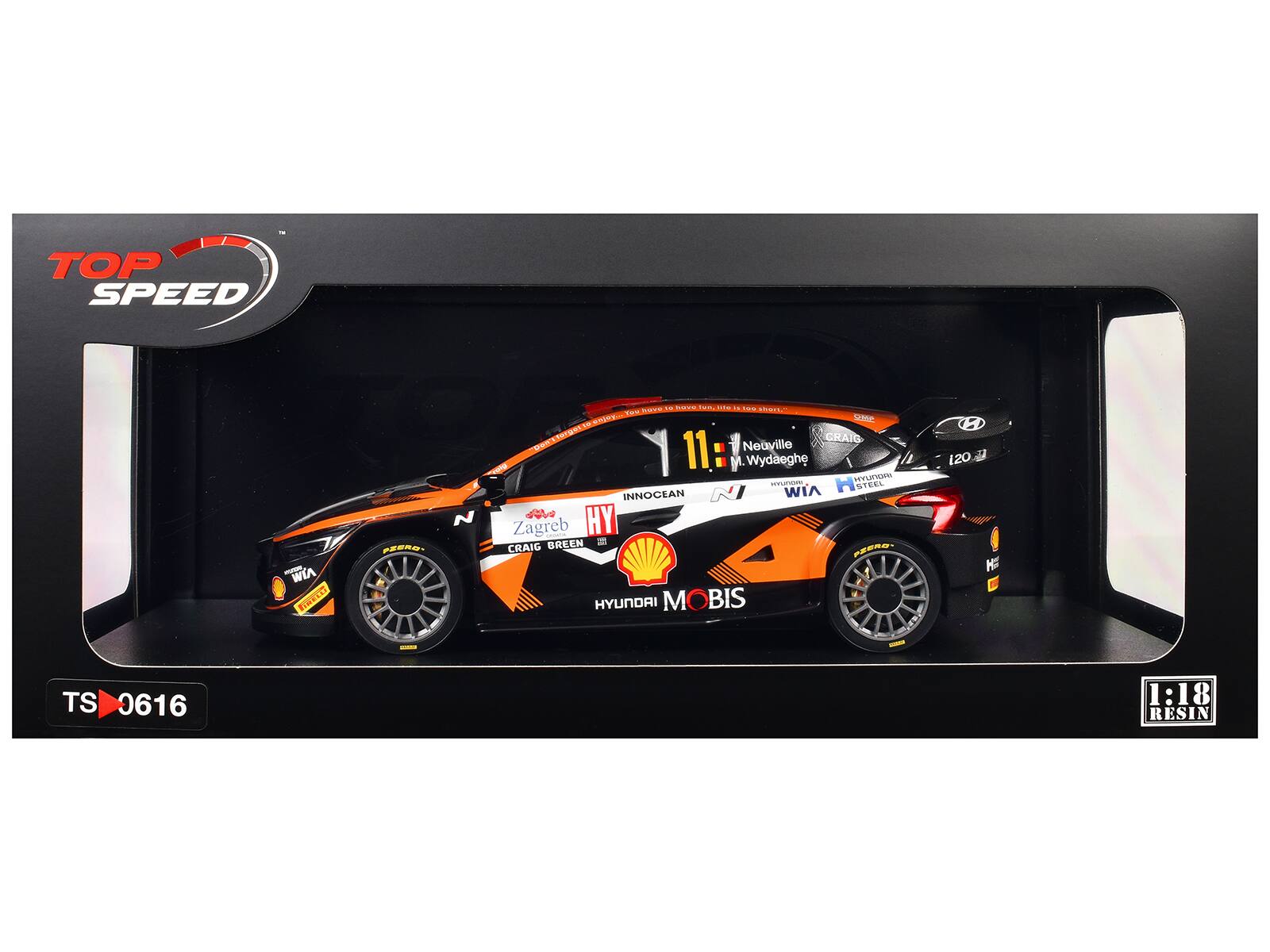 TOP SPEED  
- WIA EIBELLI  
PZERO  
N  
ARBY 10 BEER GELL 100 100 smort." Tav enjey... SERVER, isrget 10 GRAIG 11: Neuville Wydaeghe 555537333555 STARTICULL H STEEL INNOCEAN N WIA Zagreb HY GREEN 221 CRAIG PZERO HYUNDAI MOBIS  
H 120 Har  
-  
TS 0616  
1:18 RESIN