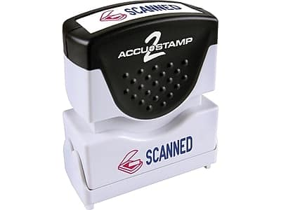 "Accu-Stamp - 2 Scanned Rectangle Pre-Inked Stamp, Ink, 1 5/8"" x 1/2"" (035606) - Blue and Red" price history on PriceWatchPro