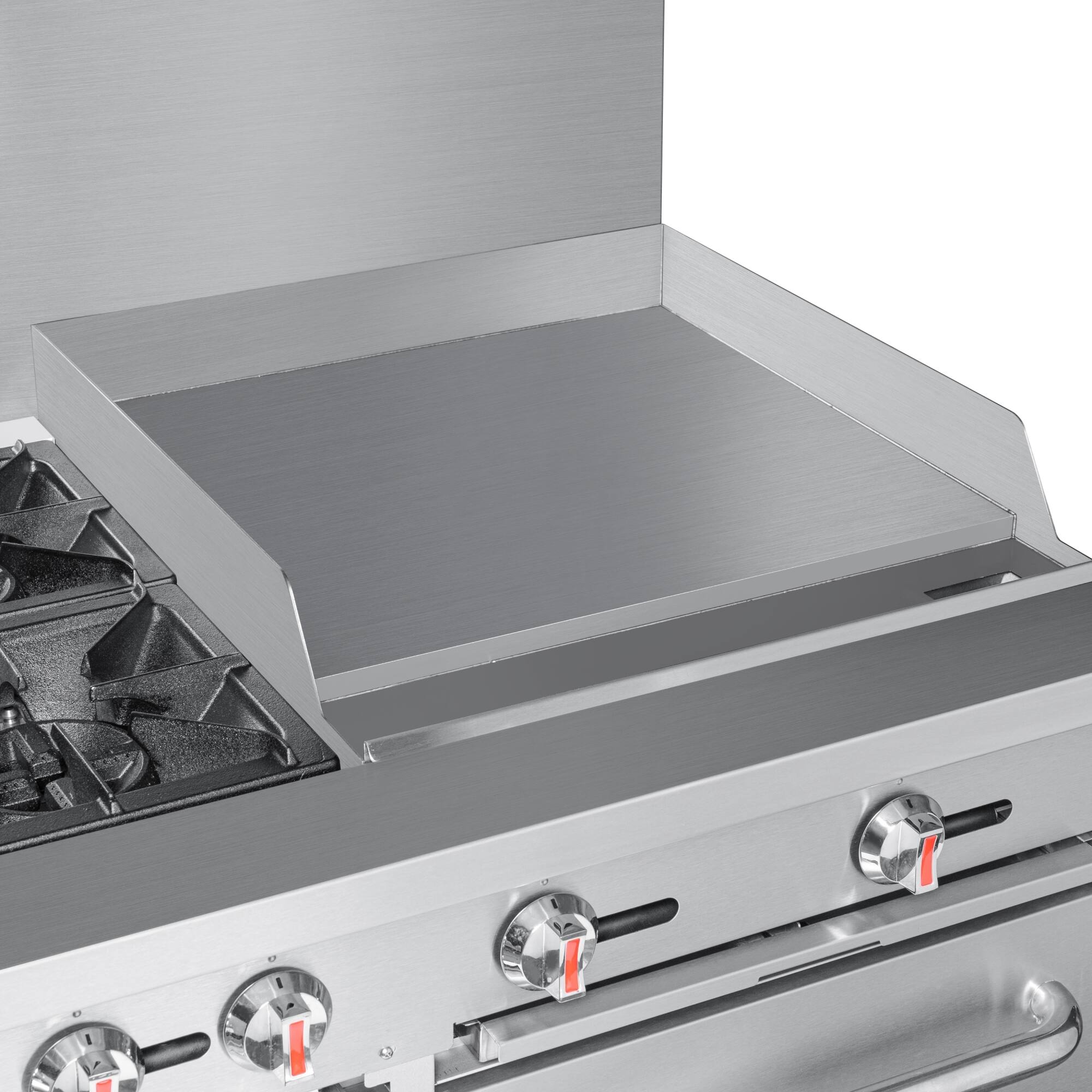 Alt View 5. Koolmore - 60 in. 6 Burner Commercial Natural Gas Range with 24 in. Griddle in Stainless-Steel (KM-CRG60-NG) - Stainless Steel.