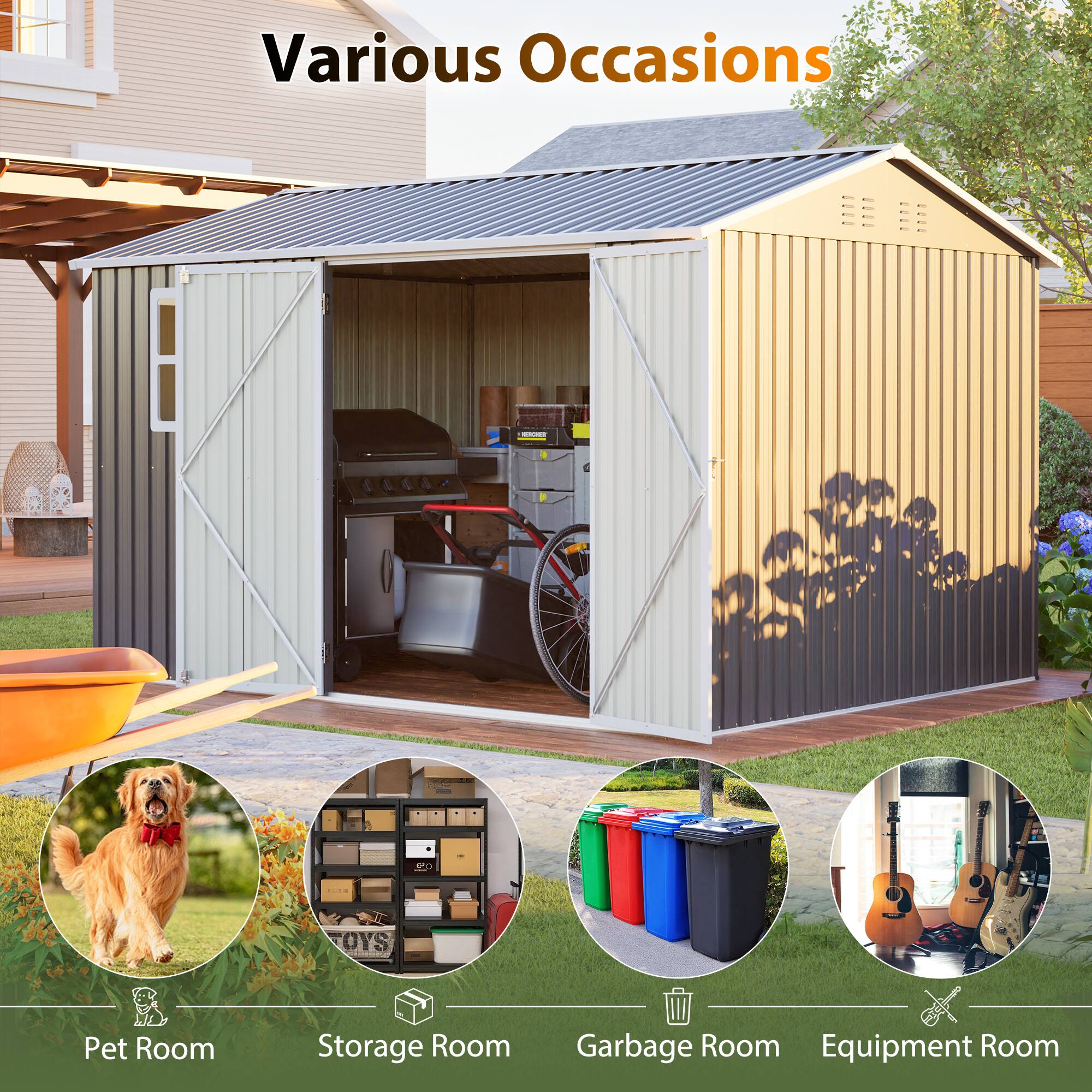 Various Occasions:  
- Pet Room  
- Storage Room  
- Garbage Room  
- Equipment Room