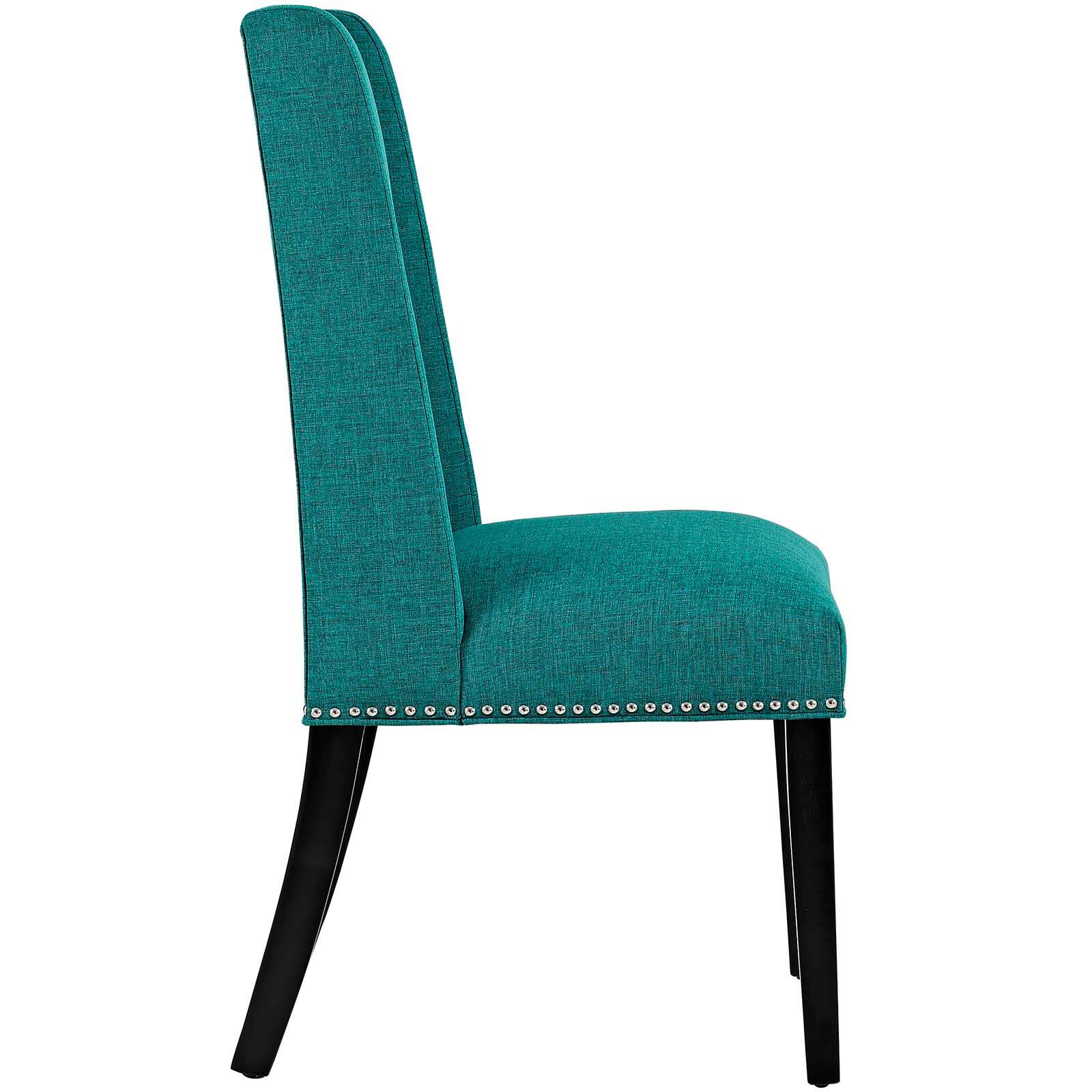 Left. Modway - Baron Fabric Dining Chair Set of 4 by Modway - Teal.