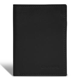 Champs - Onyx Collection Leather Vertical Slim Wallet - Black