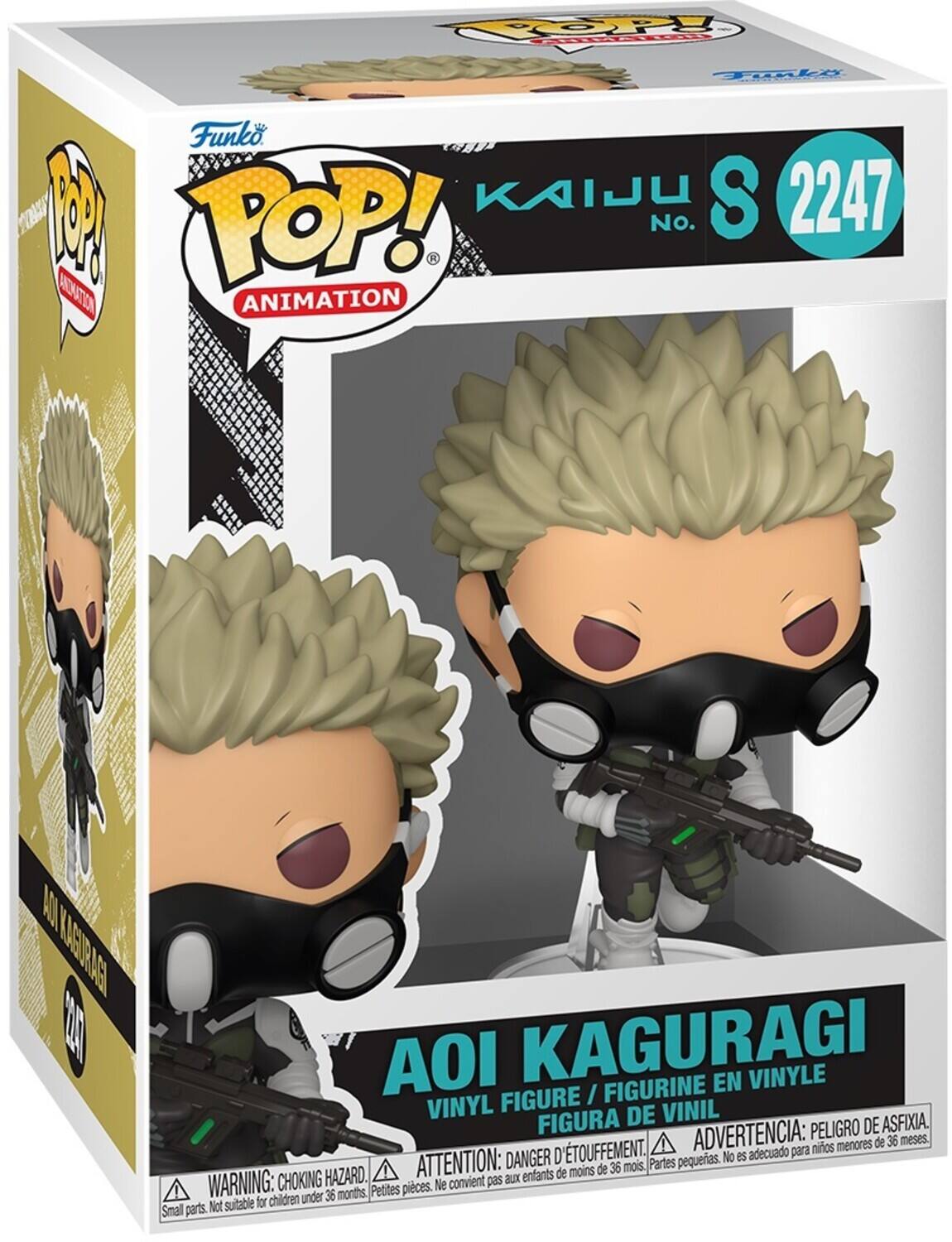 POP! Tonle Funko. KAIJU S 2247. POP! No. R AAT ANIMATION AOLY LMEURAE 1 AOI KAGURAGI EN VINYLE FIGURE / FIGURINE EN VINYLE / FIGURA DE VINIL. ADVERTENCIA: PELIGRO DE ASFIXIA. menores de 36 meses. TOUFFEMENT. adecuado para niños ATTENTION: DANGER D'ÉTOUFFEMENT. No es de menos de 36 mois, CHOKING HAZARD. convient pas aux enfants WARNING: under 36 months, Petites pièces. Ne convient pas aux enfants.