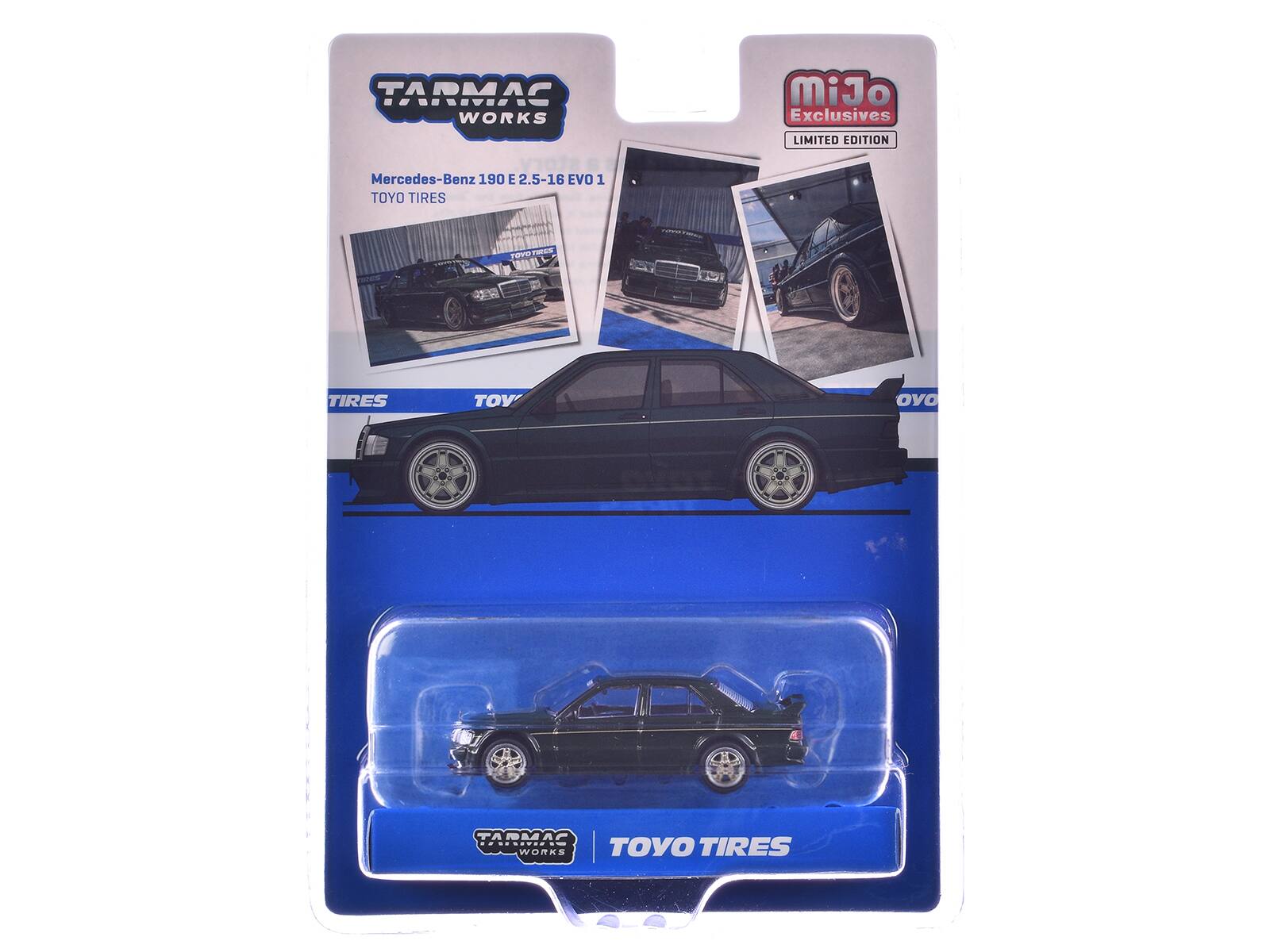 TARMAC WORKS MiJo Exclusives LIMITED EDITION Mercedes-Benz 190 E 2.5-16 EVO 1 TOYO TIRES