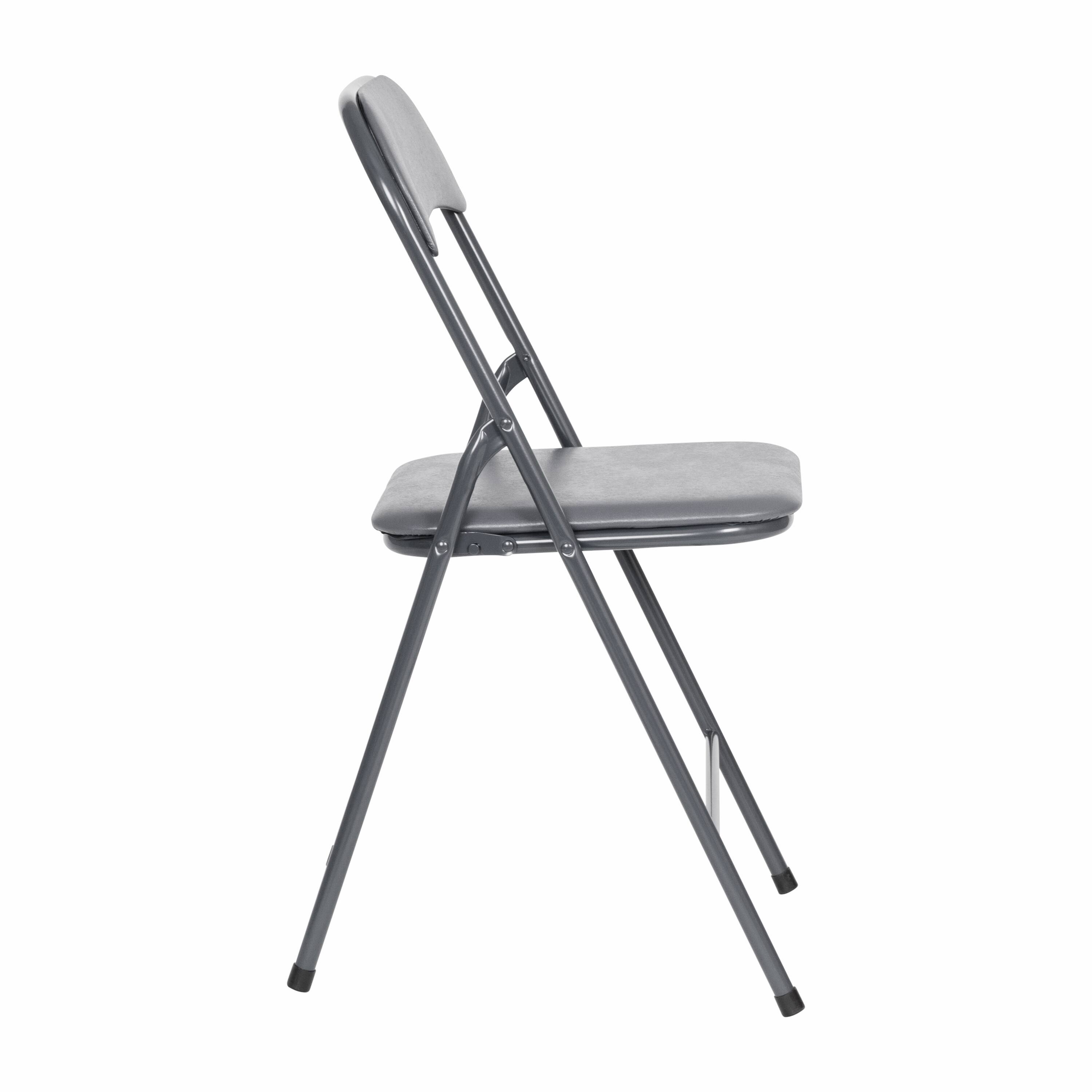 Alt View 7. Emma + Oliver - 5 Piece Folding Card Table and Chair Set - Gray.