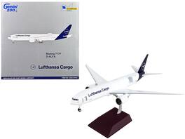 GeminiJets - Boeing 777F Commercial Aircraft Lufthansa Cargo Tail Gemini 200 - Interactive Series 1/200 & Airplane - White with Blue