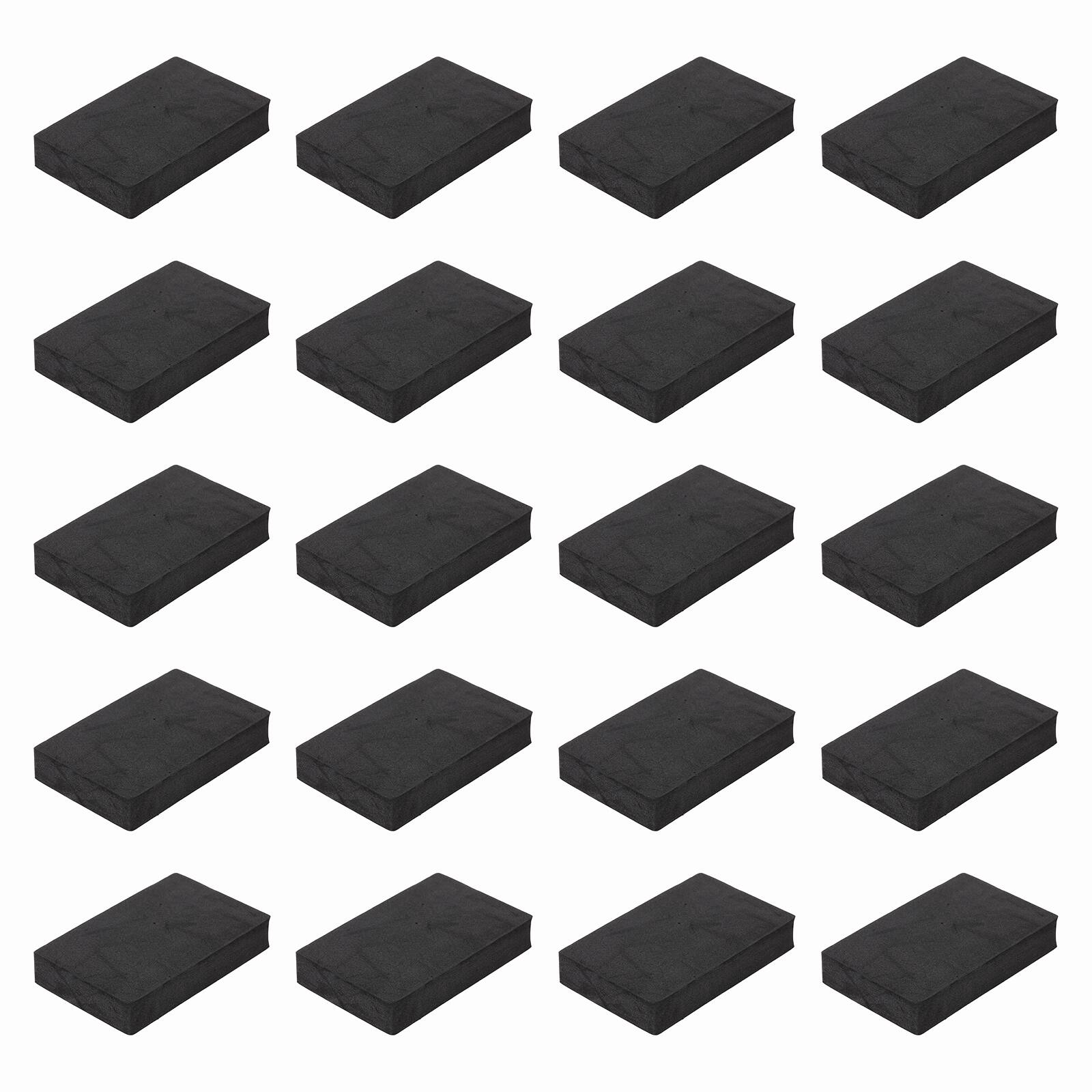 Unique Bargains - Single Sided Speaker Isolation Pads 80x50x20mm Square EVA Acoustic Foam Anti-Vibration Feet for Speaker Subwoofer, 32pcs - Black price history on PriceWatchPro