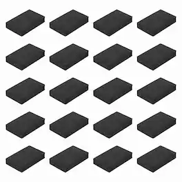 Unique Bargains - Single Sided Speaker Isolation Pads 80x50x20mm Square EVA Acoustic Foam Anti-Vibration Feet for Speaker Subwoofer, 32pcs - Black