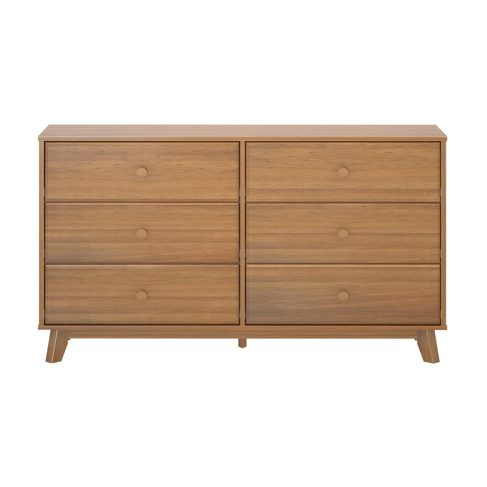 Alt View 3. Plank+Beam - Plank+Beam Classic 6-Drawer Dresser, Pecan - Pecan.