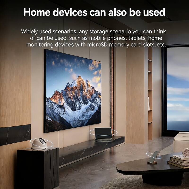 Home devices can also be used

Widely used scenarios, any storage scenario you can think of can be used, such as mobile phones, tablets, home monitoring devices with microSD memory card slots, etc.