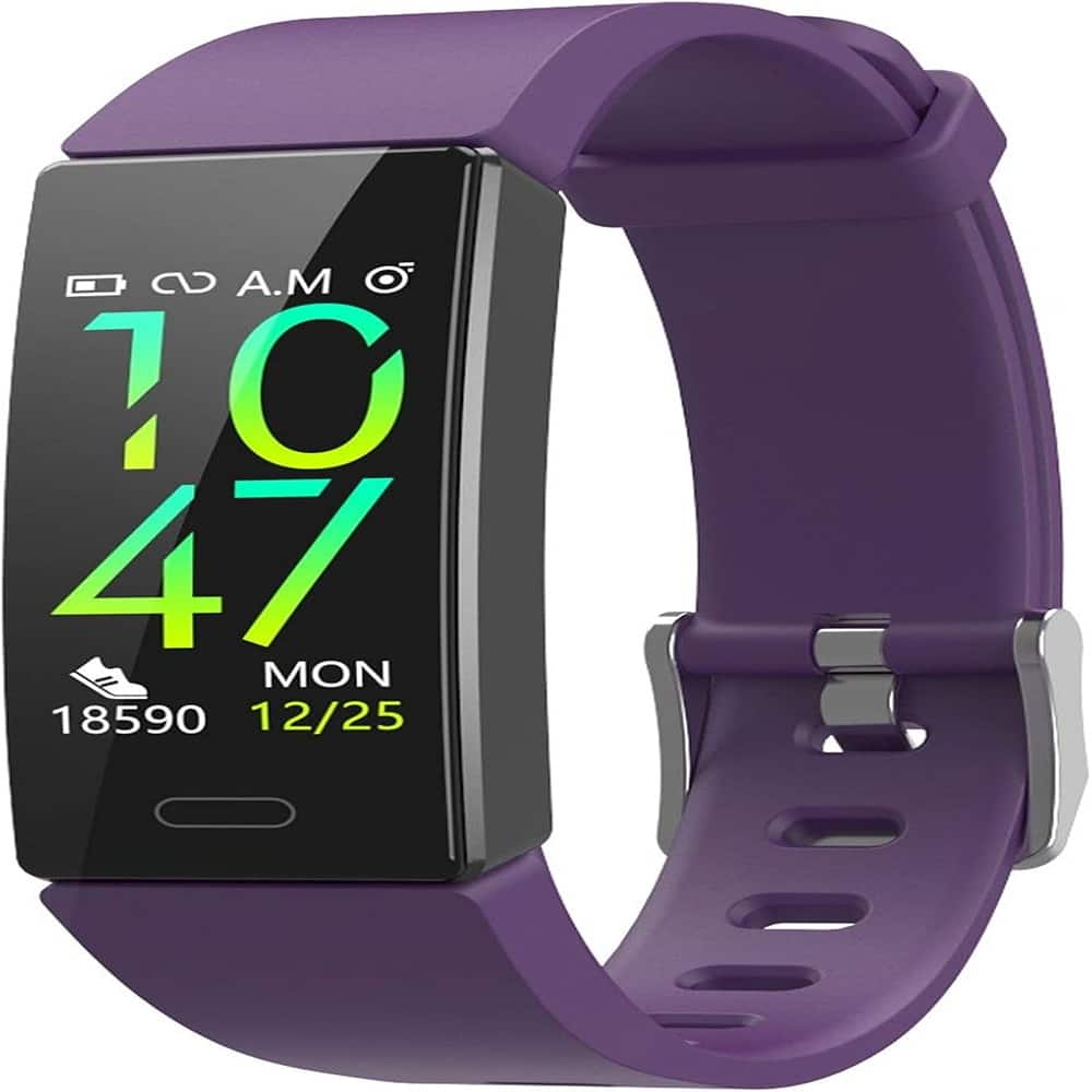 RTMB - Fitness Tracker with Heart Rate, Blood Pressure & Sleep Monitoring, Purple - Color: Purple Size: 0.96 inches - (2022)