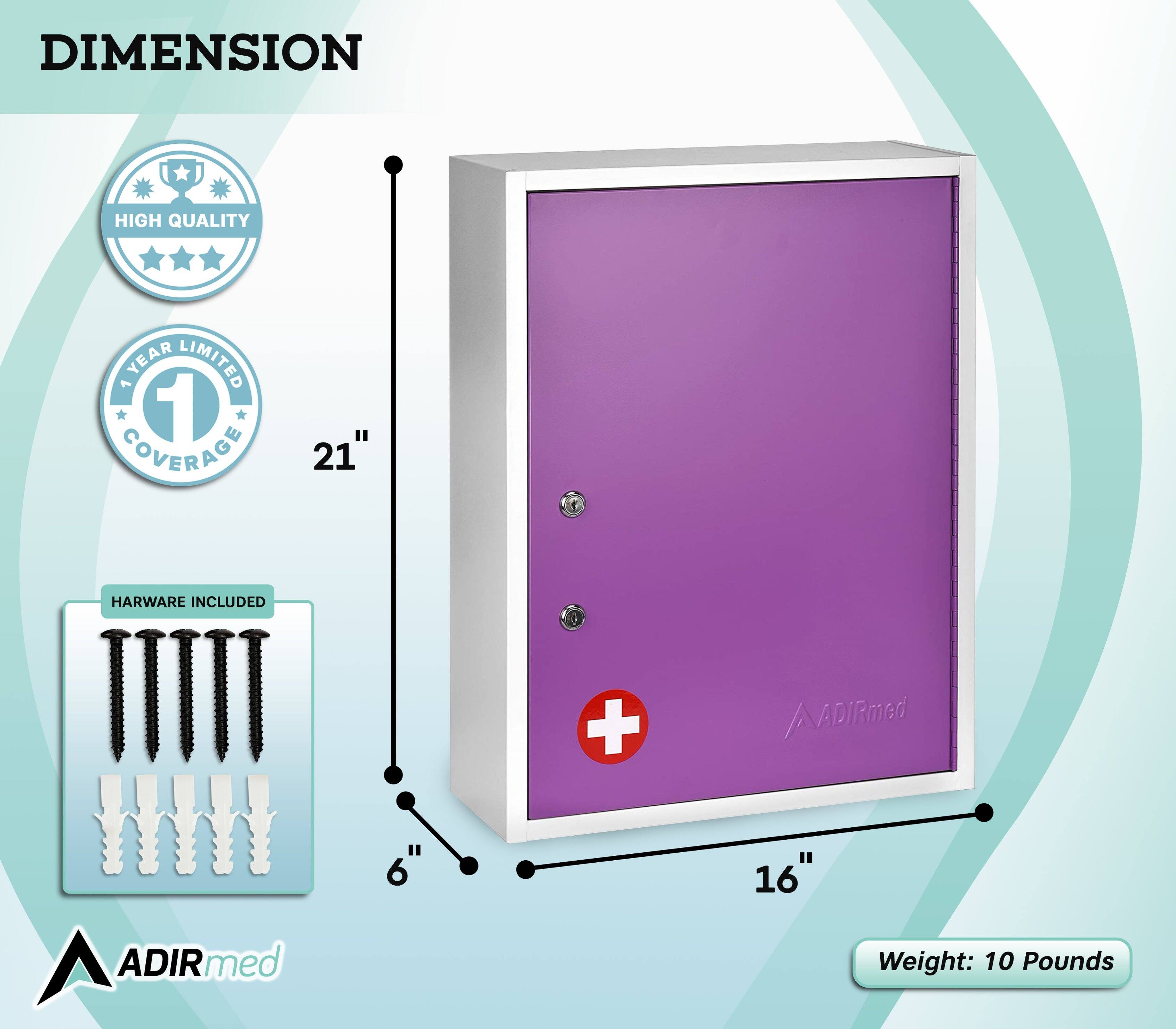 DIMENSION, HIGH QUALITY, YEAR LIMITED 1 COVERAGE, 21", HARWARE INCLUDED, ADIRmed, 6", 16", ADIRmed, Weight: 10 Pounds