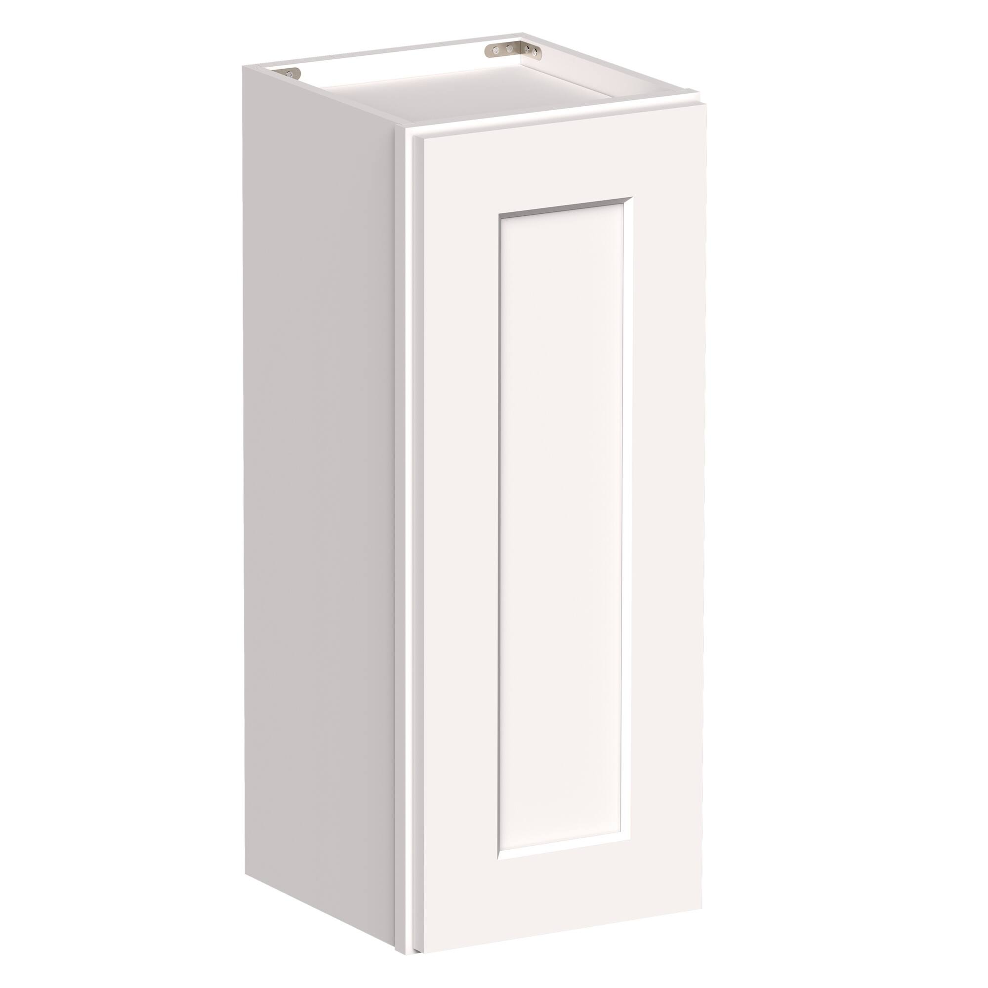 Angle. Boyel Living - 12-in W x 30-in H x 12-in D Shaker RTA Kitchen Wall Cabinet with Soft-Close - White Shaker.