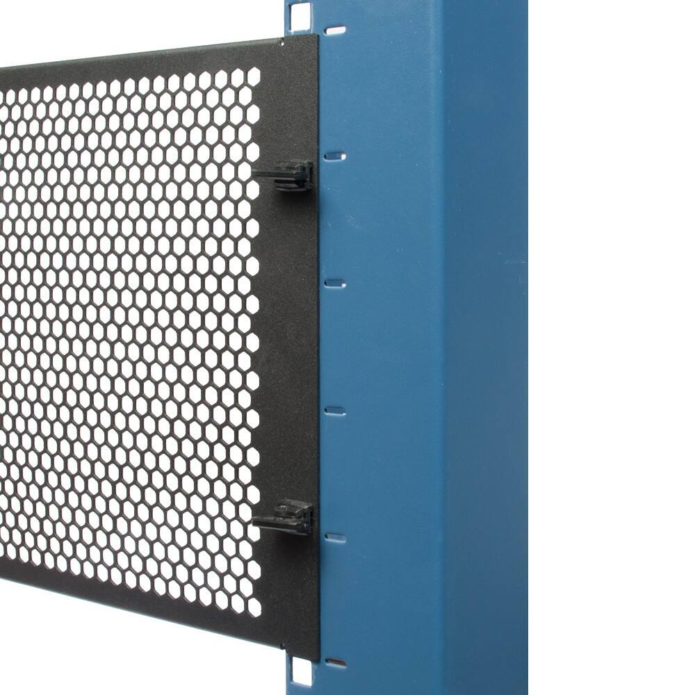 Alt View 1. RackSolutions - RackSolutions 3U Vented Blanking Panel - Black.