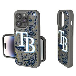 Keyscaper - MLB - Tampa Bay Rays Paisley iPhone Soft Touch Case - 14 - Gray