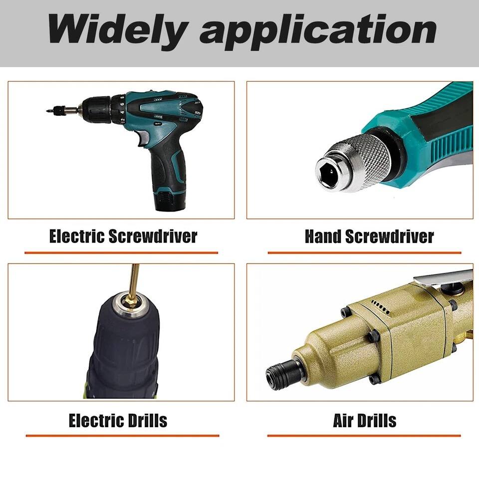 Widely application

- Electric Screwdriver
- Hand Screwdriver
- Electric Drills
- Air Drills