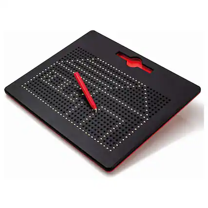 Front. Play22 - Magnetic Drawing Board for Toddlers – Erasable Writing & Doodle Board with Pen – STEM Educational ABC Learning Toy.