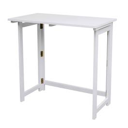 PJ Wood - Children's Folding Desk with Leg Hinges for Studying, Arts and Crafts - White