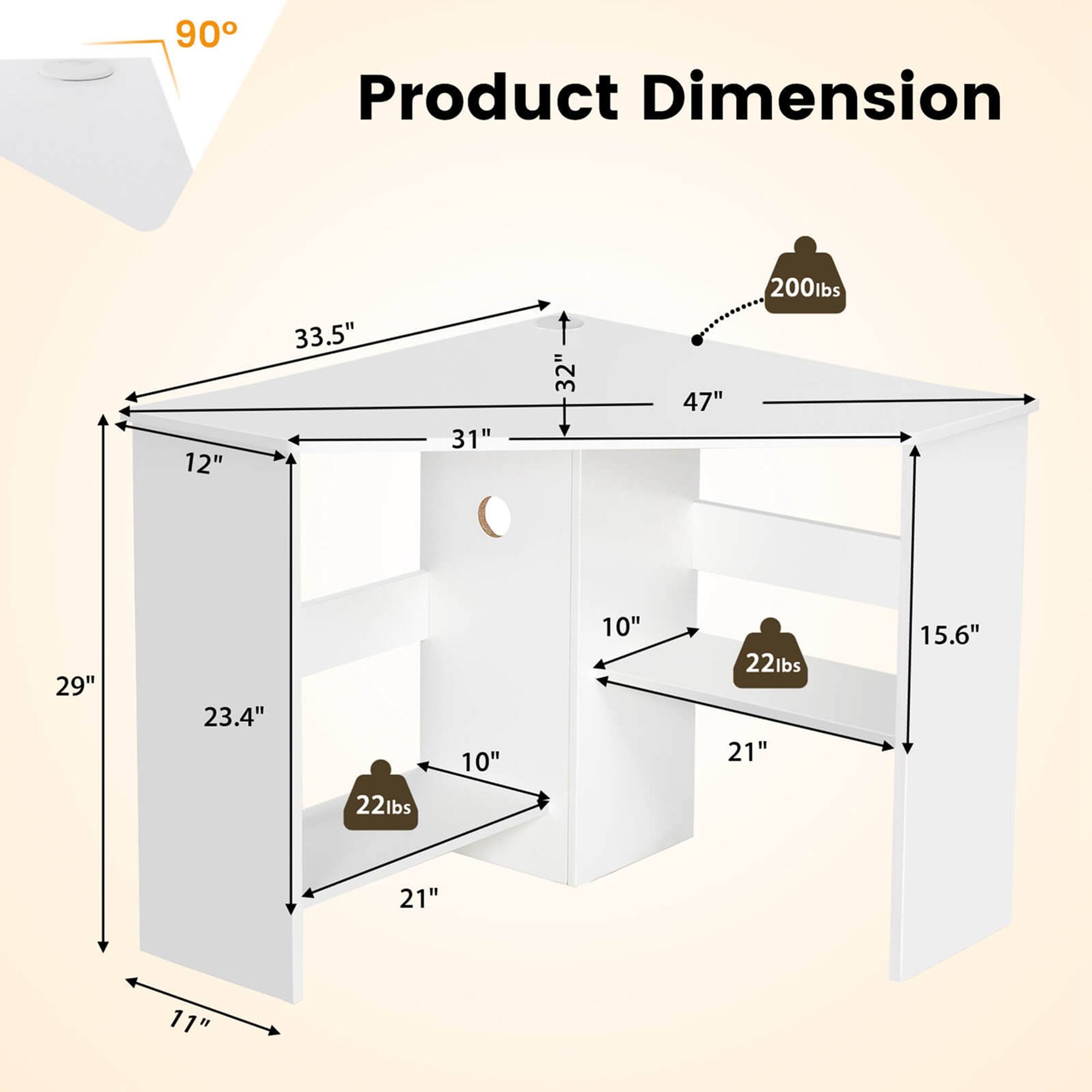 Product Dimension: 12" x 33.5" x 31" x 32" x 47" x 200lbs x 29" x 23.4" x 22lbs x 10" x 10" x 22lbs x 21" x 15.6" x 21" x 11"
