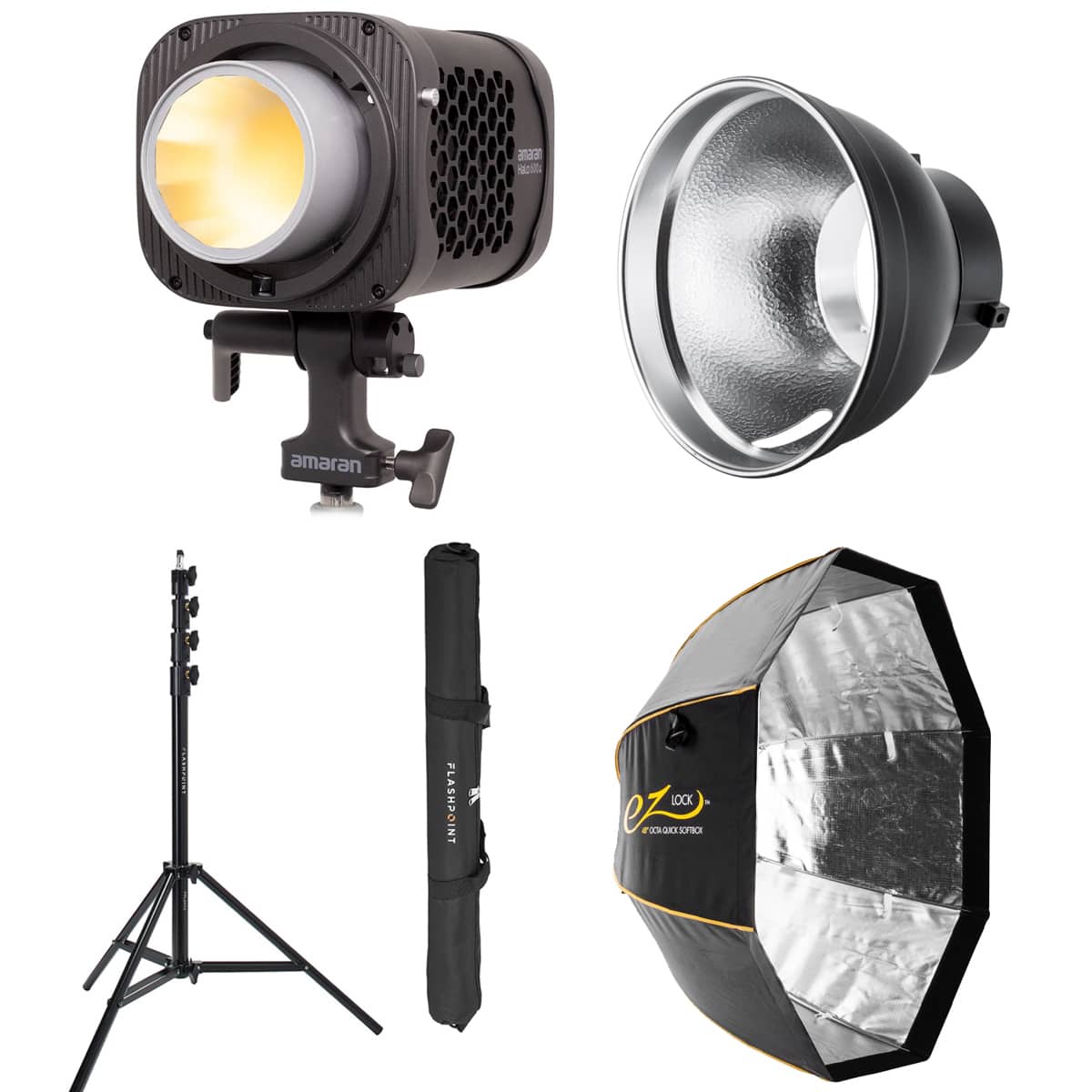 "Amaran - Halo 600x Bi-Color COB LED Light Bundle with Standard 7"" Reflector, Octa Quick XL Softbox, and Light Stand" price history on PriceWatchPro