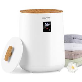 Costway - 18L Towel Warmer for Bathroom with LED Display Auto Shut off for 2 40" x 70" Towels - White