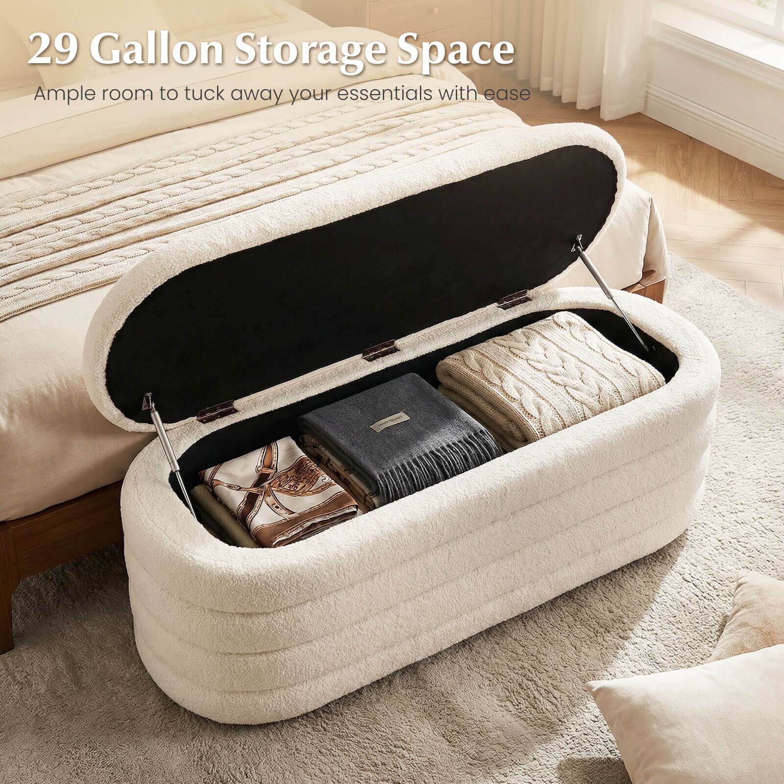 29 Gallon Storage Space  
Ample room to tuck away your essentials with ease
