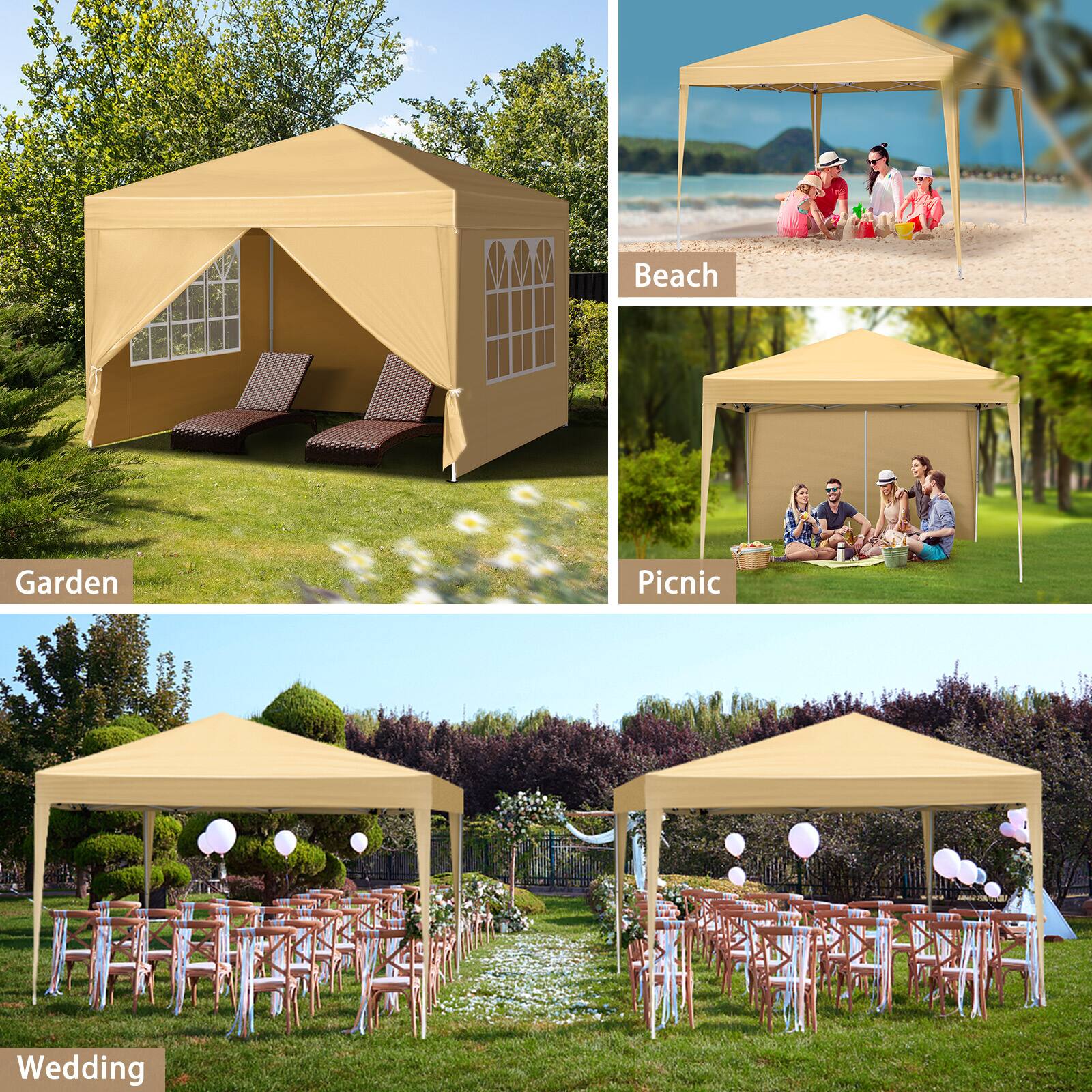 Beach Garden Picnic Wedding