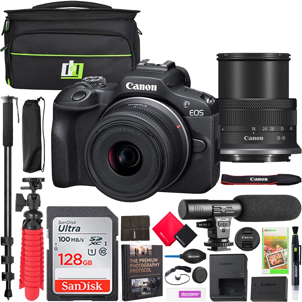 Canon RF-S 18-45mm LENS F4 563 CANON 15 STM  
EOS  
18 24 28 35 Canon 18-45  
45  
Canon  
SanDisk Ultra 100 MB/s 128GB  
OFF. MON UD  
Camon  
doco Screen GUARD  
U 10  
THE PREMIUM PHOTOGRAPHY PROTOCOL A INROTEROLASS MCH 2 DOCO ESSENTIALS  
decogear  
Canon OCCO  
3.5 Canon INTIVA Apel  
30000000