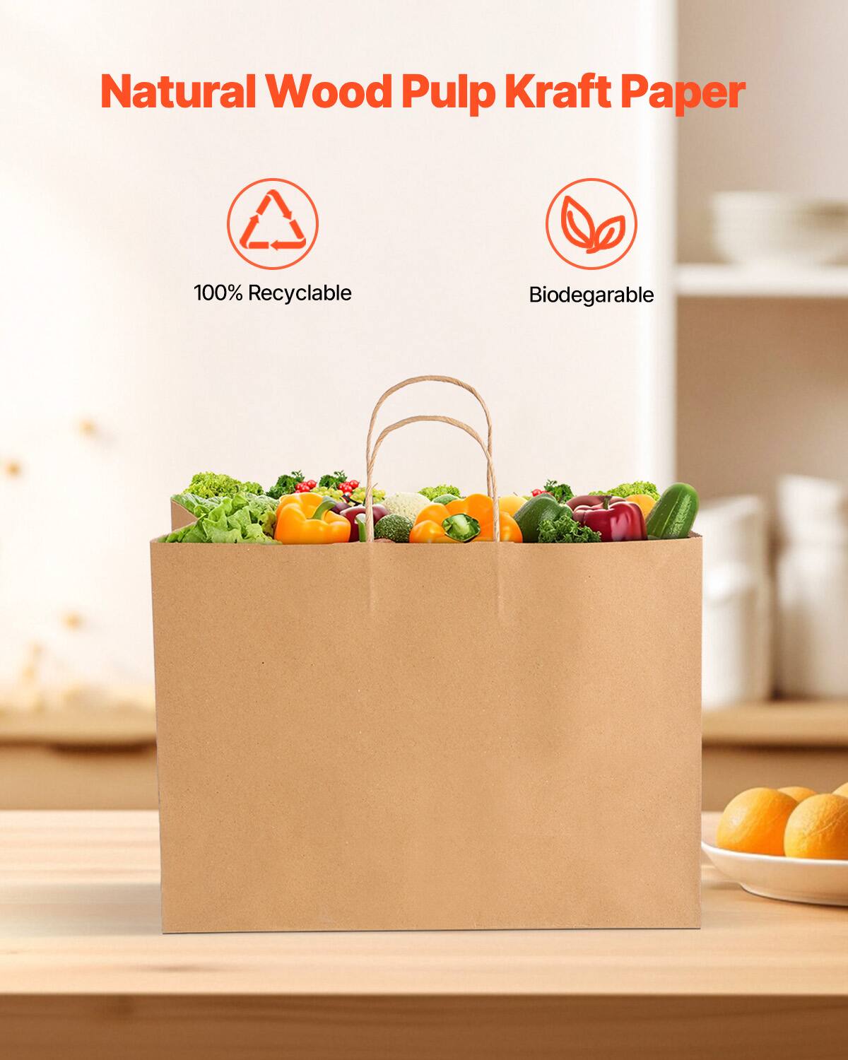 Natural Wood Pulp Kraft Paper

100% Recyclable

Biodegradable