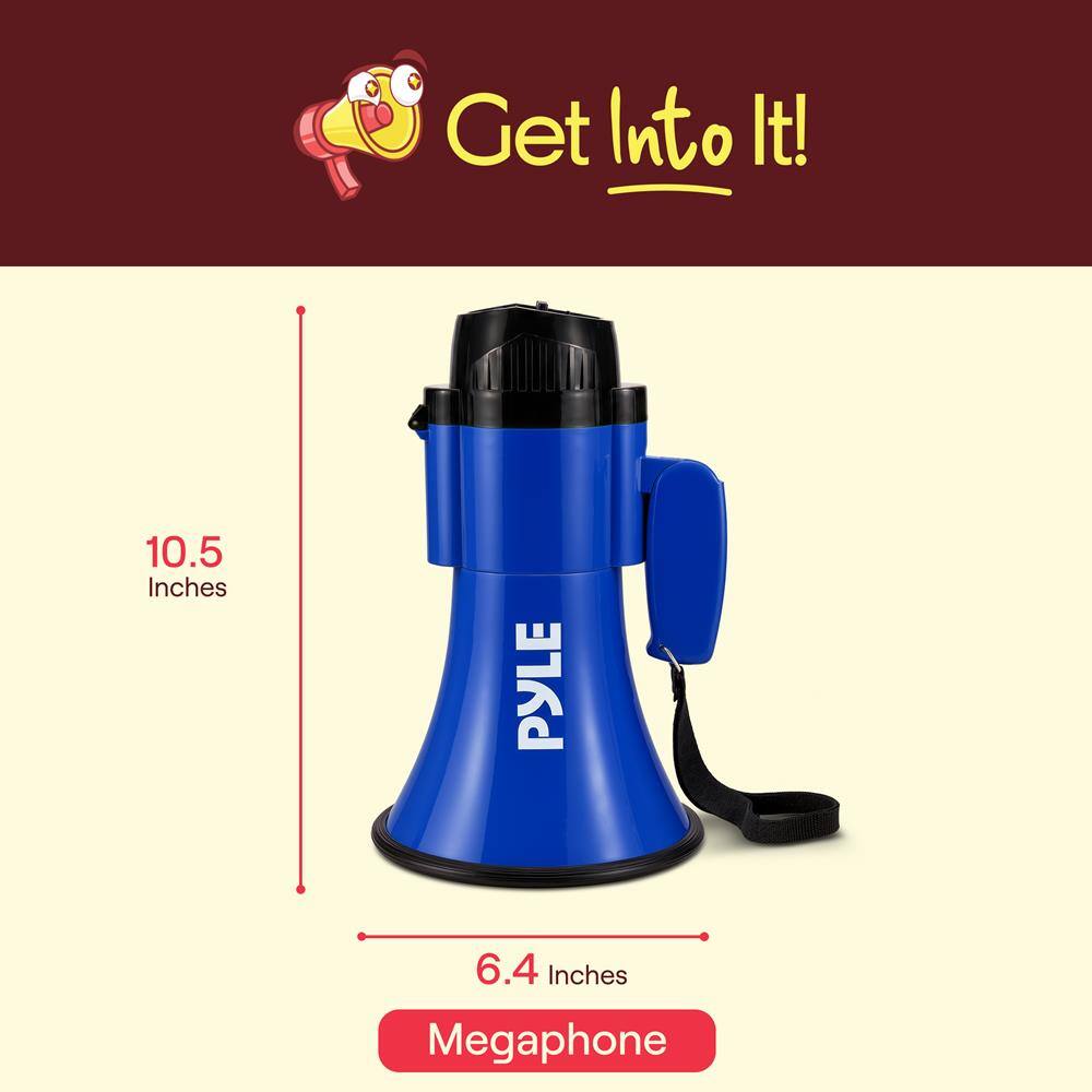 Get Into It! 10.5 Inches PYLE 6.4 Inches Megaphone