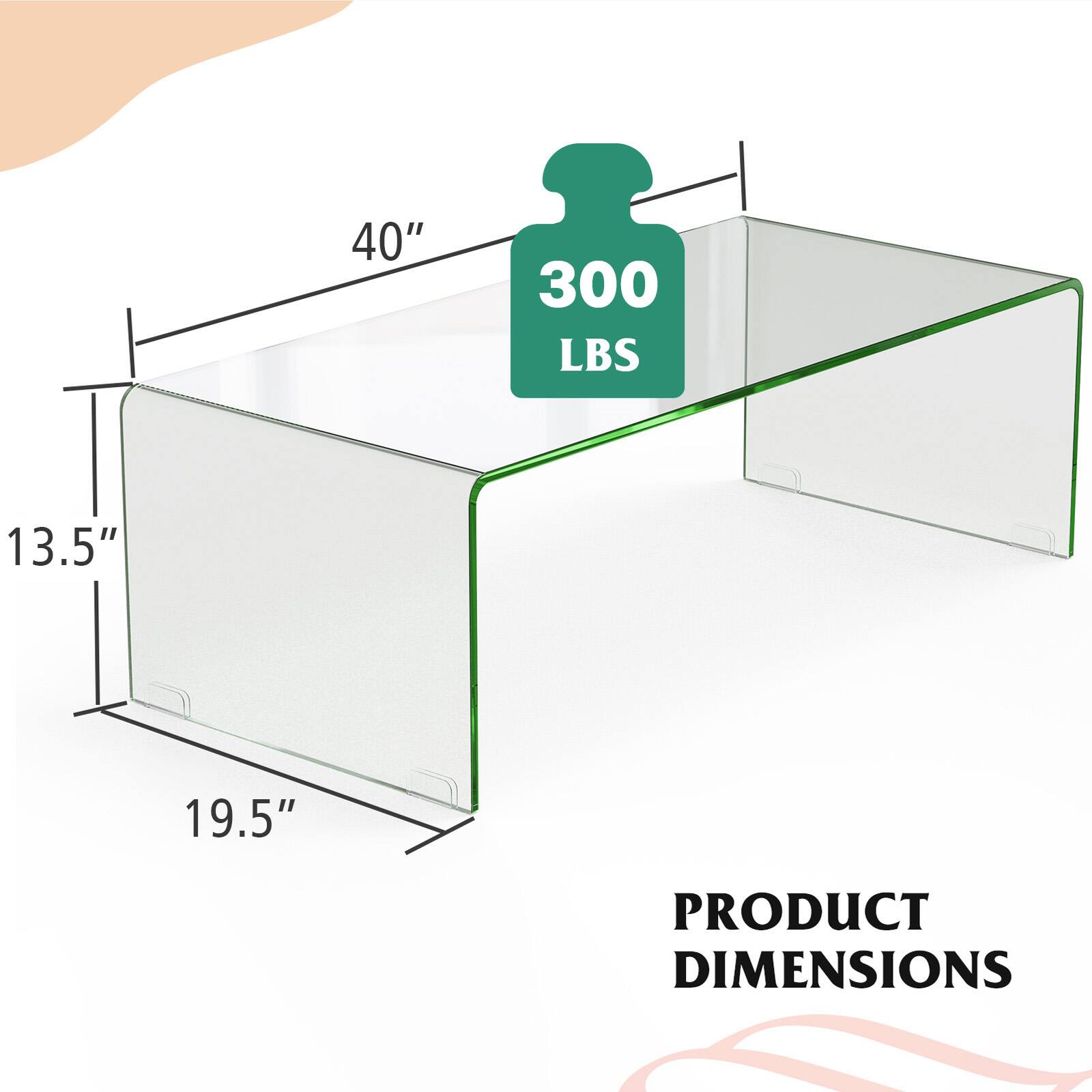 40"  
300 LBS  
13.5"  
19.5"  
PRODUCT DIMENSIONS