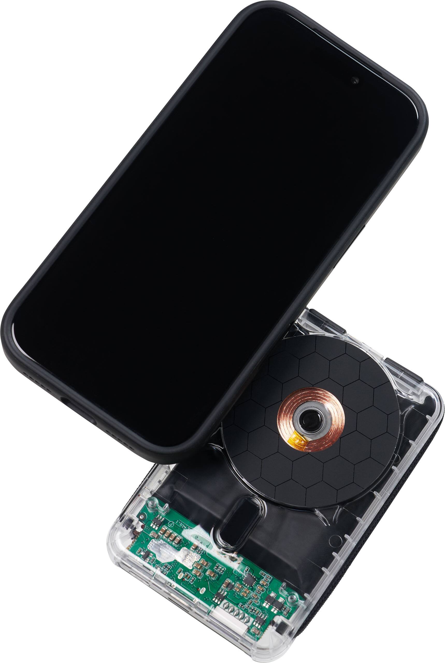 Alt View 2. The Ridge Wallet - Ridge Power Bank - 10k mAh - Phantom - Clear.