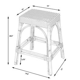 Butler Specialty - Robias Rectangular Rattan 24.5" Counter Stool - Natural
