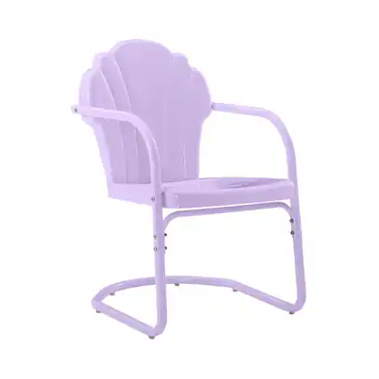 Front. Crosley Furniture - Tulip 2Pc Retro Outdoor Chair Set - Purple.