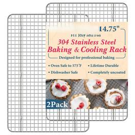 PARKER SLATER - Racks For Cooking And Baking - 11.5"x16.5" Oven Safe Stainless Steel Heavy Duty Rack Tight-wire Fits Half Sheet Pan R...