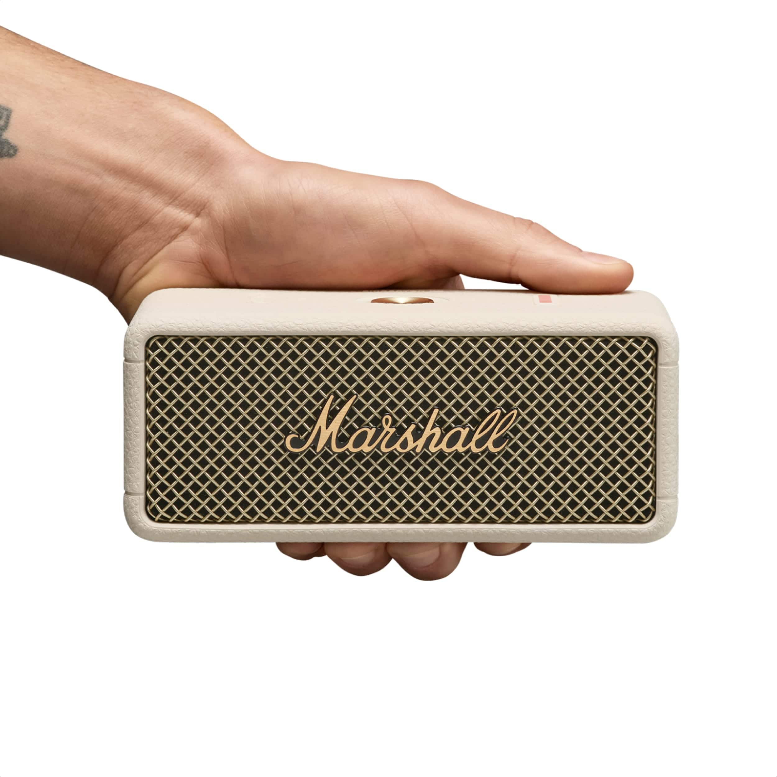 Alt View 14. Marshall - Emberton III Portable Bluetooth Speaker with Rugged Waterproof / Dust-proof Wireless Design - Cream.