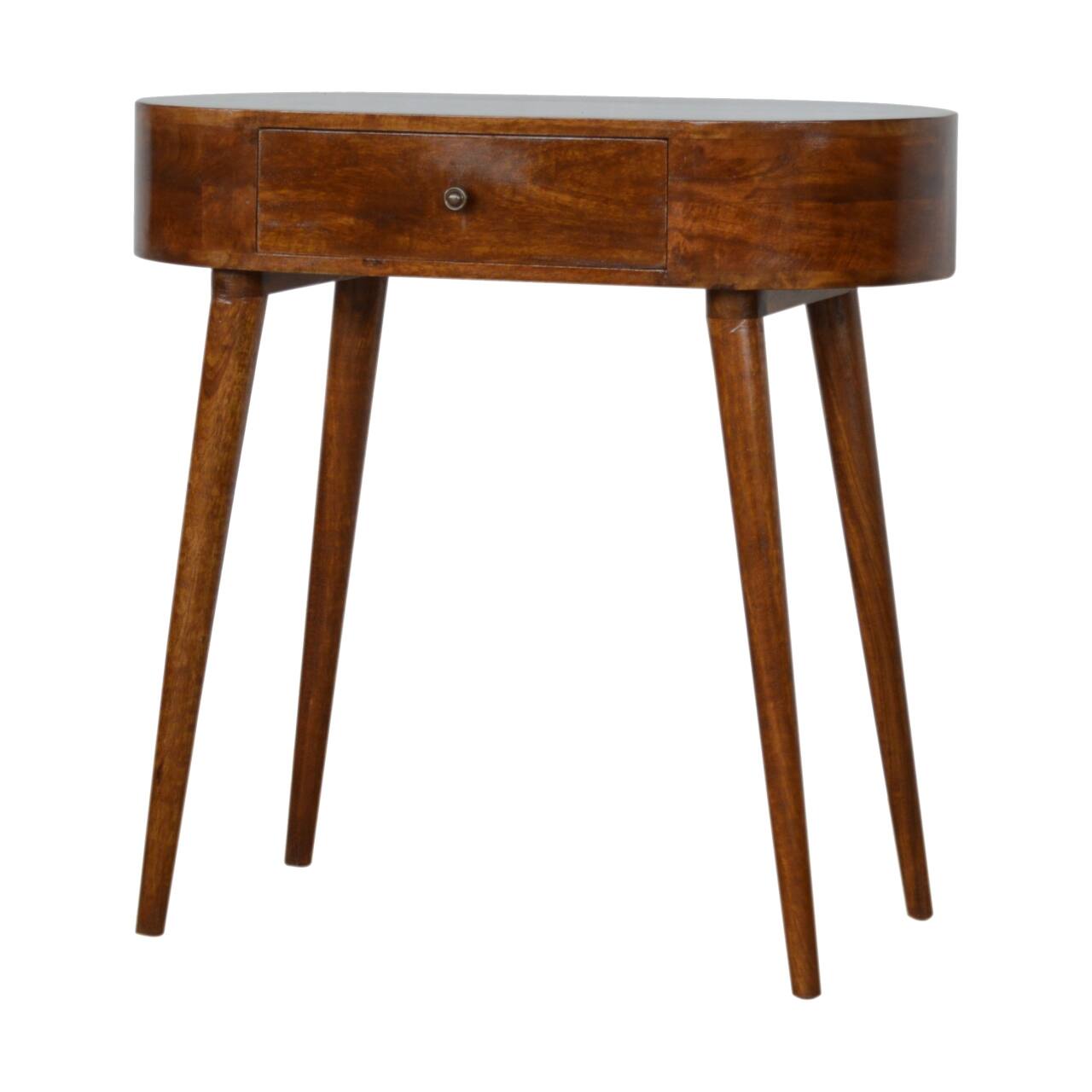 Left. Artisan Furniture - Artisan Furniture Solid Wood Albion Chestnut Console, 1 Drawer, Brown - Brown.