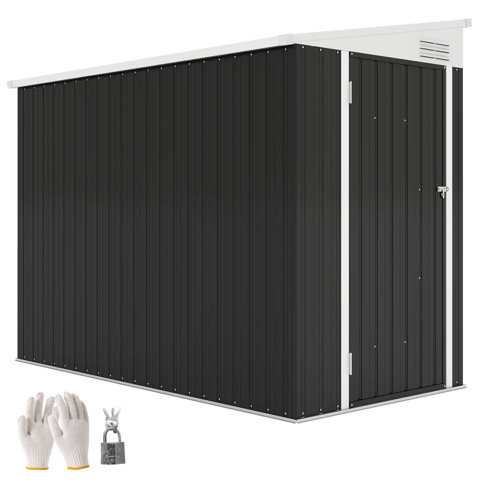 Outsunny - x 7.7' Lean to Garden Storage Shed