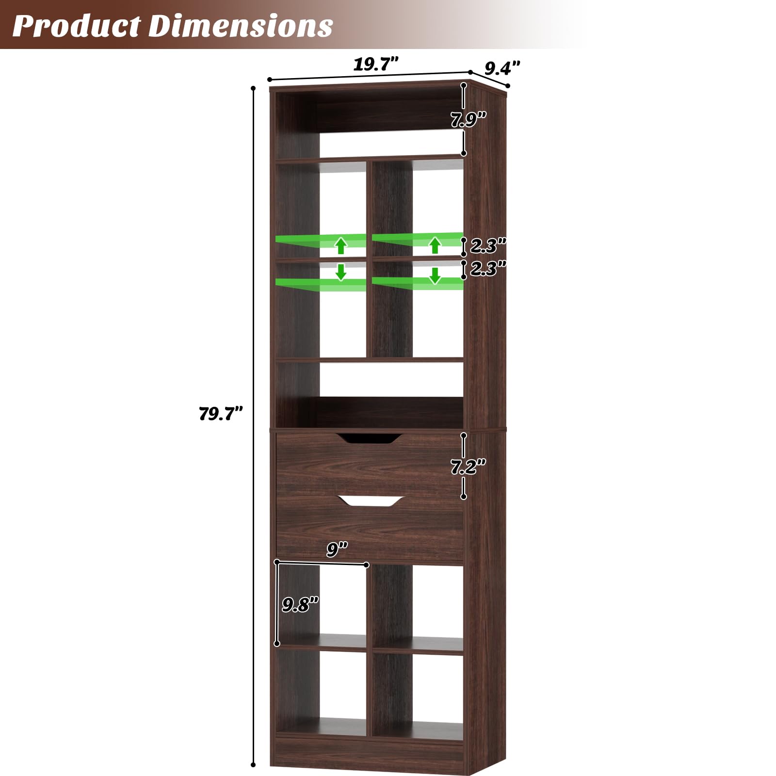 Product Dimensions: 19.7" x 9.4" x 7.9" x 12.3" x 12.3" x 79.7" x 7.2" x 9" x 9.8"