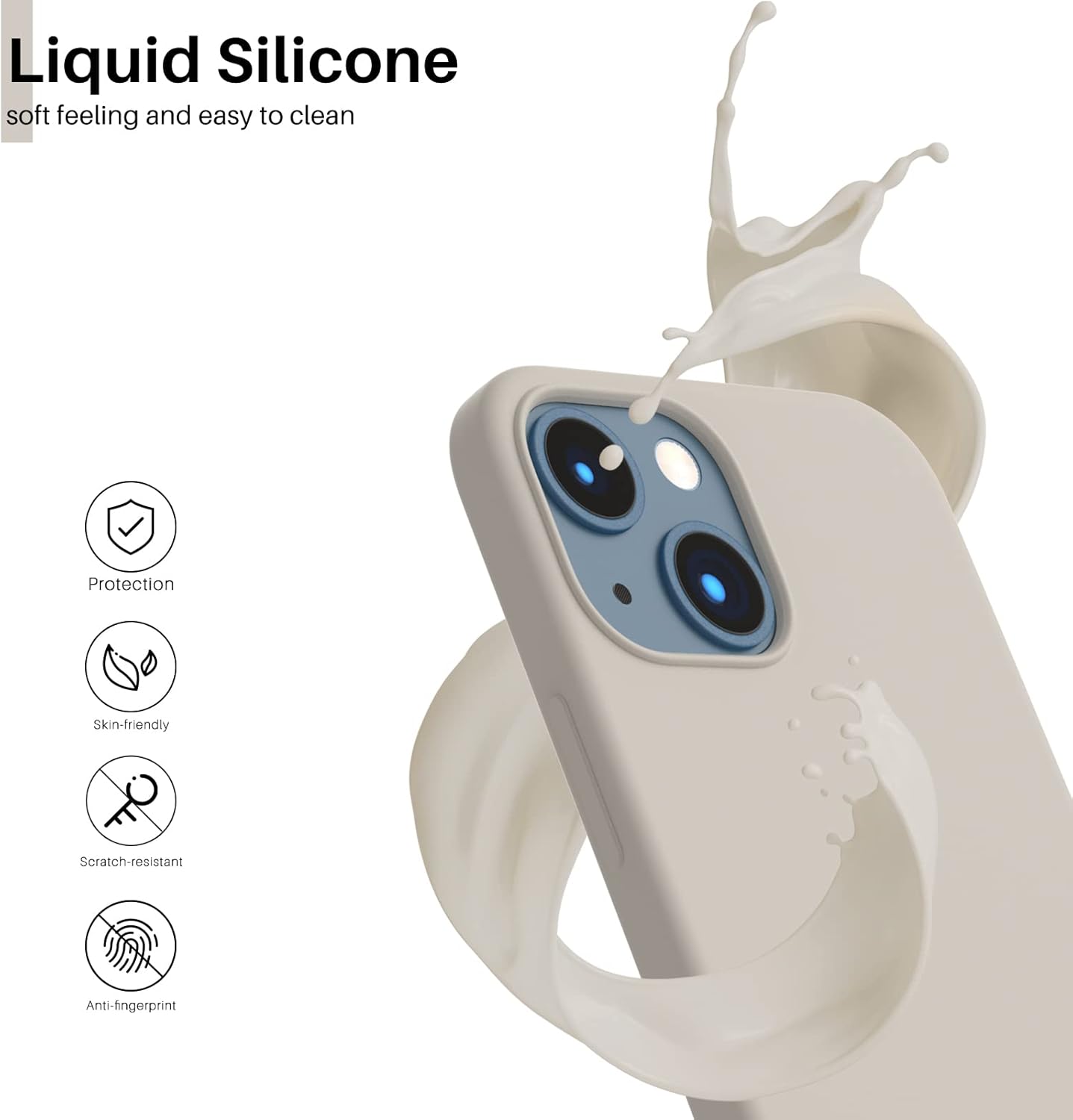 Liquid Silicone soft feeling and easy to clean
Protection
Skin-friendly
Scratch-resistant
Anti-fingerprint