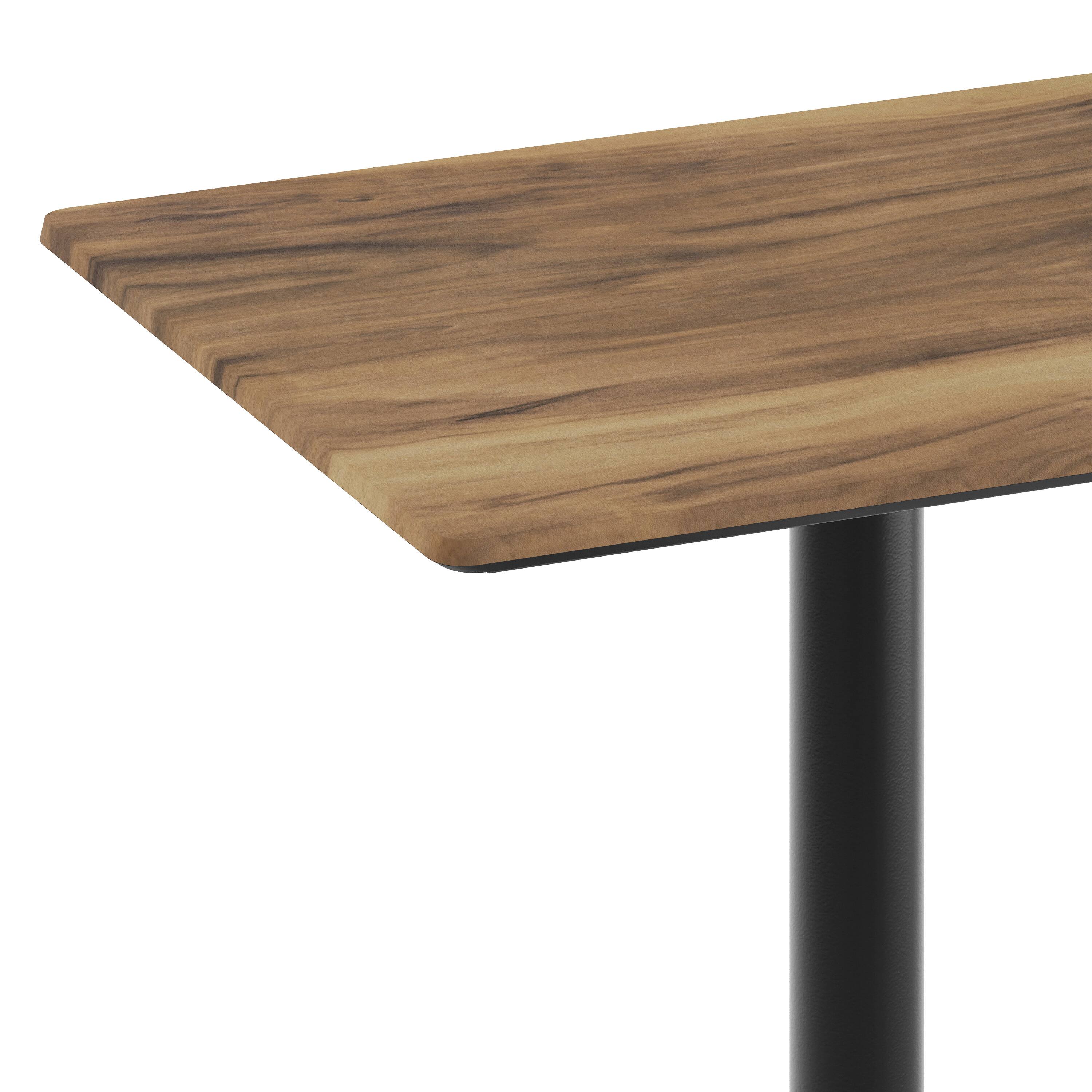 Alt View 9. Emma + Oliver - PureShield Tabletop with Seam-Free Surface Innovation and Bar Height Base - Natural/Black Base.
