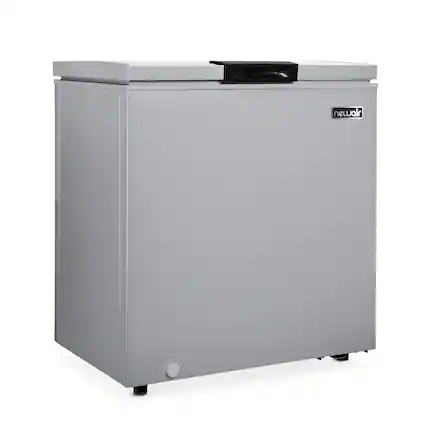 Front. NewAir - 5 Cu. Ft. Mini Deep Chest Freezer and Refrigerator with Digital Temperature Control, Self-Diagnostic Program - Cool Gray.