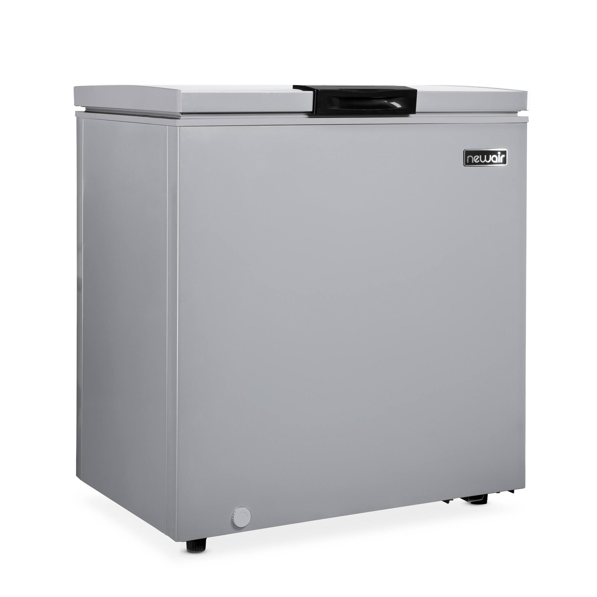 Front. NewAir - 5 Cu. Ft. Mini Deep Chest Freezer and Refrigerator with Digital Temperature Control, Self-Diagnostic Program - Cool Gray.