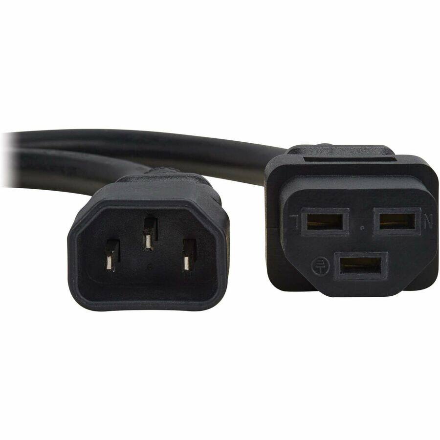 Alt View 3. Tripp Lite - Eaton Tripp Lite Series Power Cord, C14 to C21 - Heavy-Duty, 15A, 250V, 14 AWG, 3 ft. (0.9 m), Black - For Computer - Black.