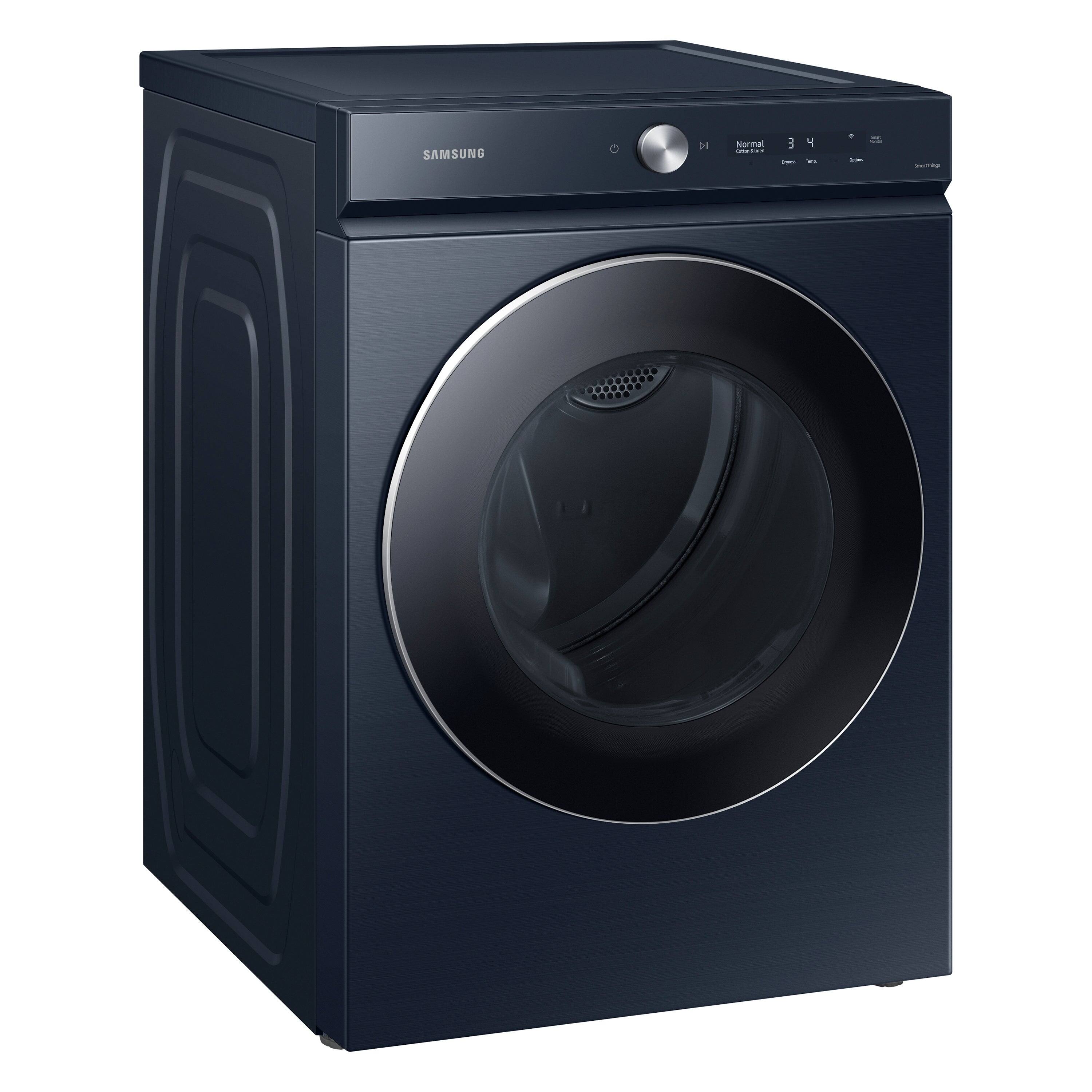 Alt View 12. Samsung - Open Box BESPOKE 7.6 Cu. Ft. Stackable Smart Gas Dryer with Steam and AI Optimal Dry - Brushed Navy.