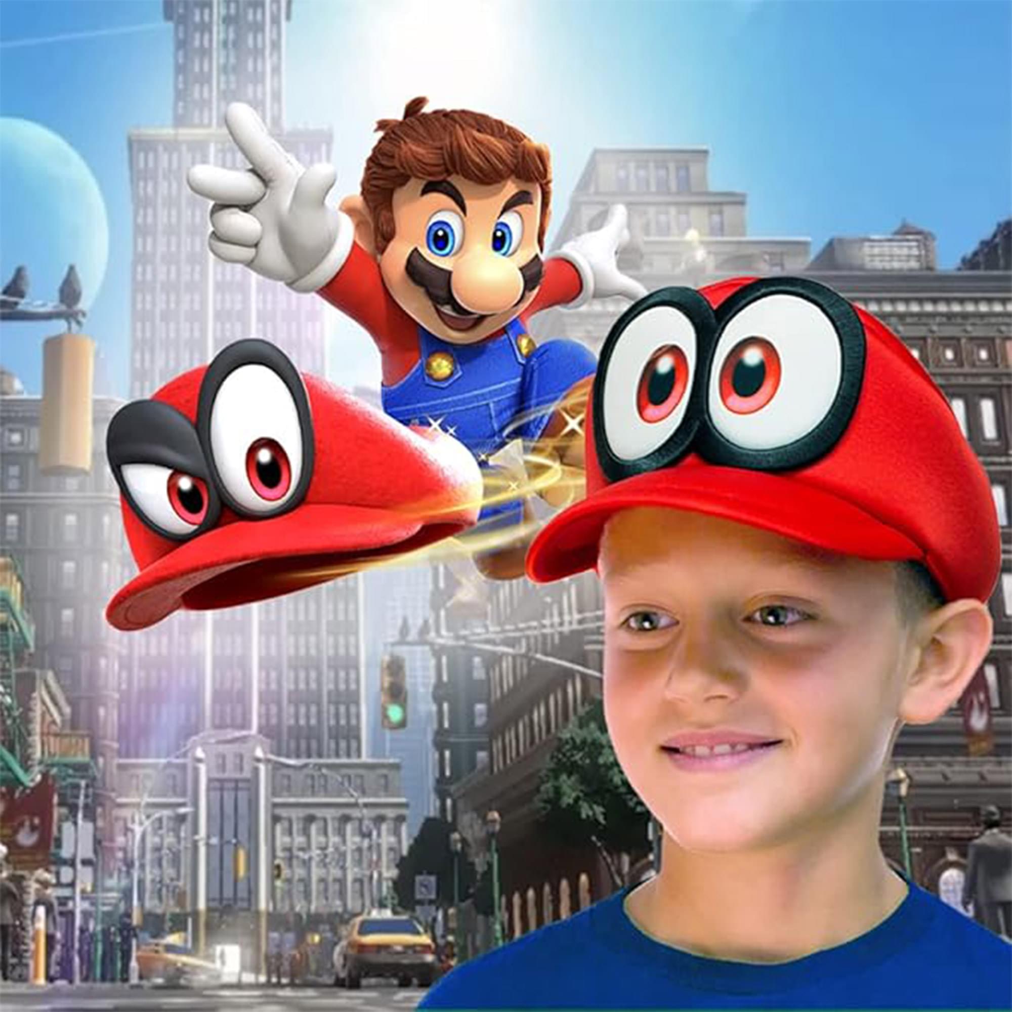 Alt View 2. Bioworld - Super Mario Odyssey Cappy Hat Cosplay Accessory - Red.