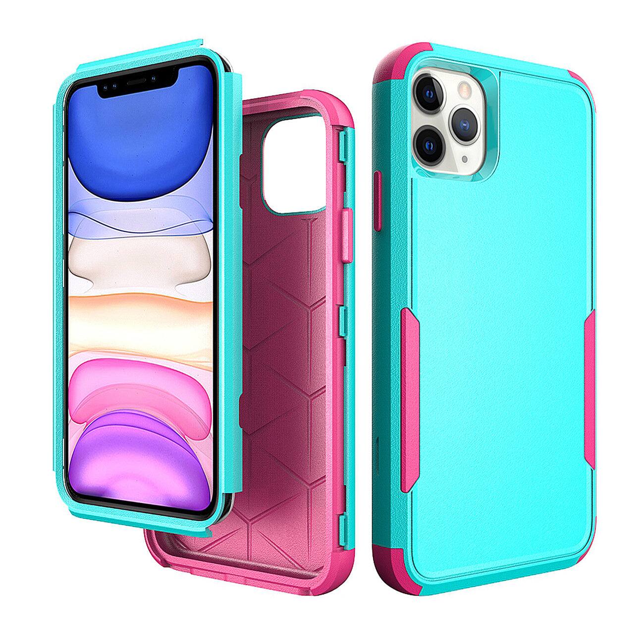 Reiko - 3In1 Hybrid Heavy Duty Defender Rugged Armor Case For Apple Iphone 11 Pro Max In - Green