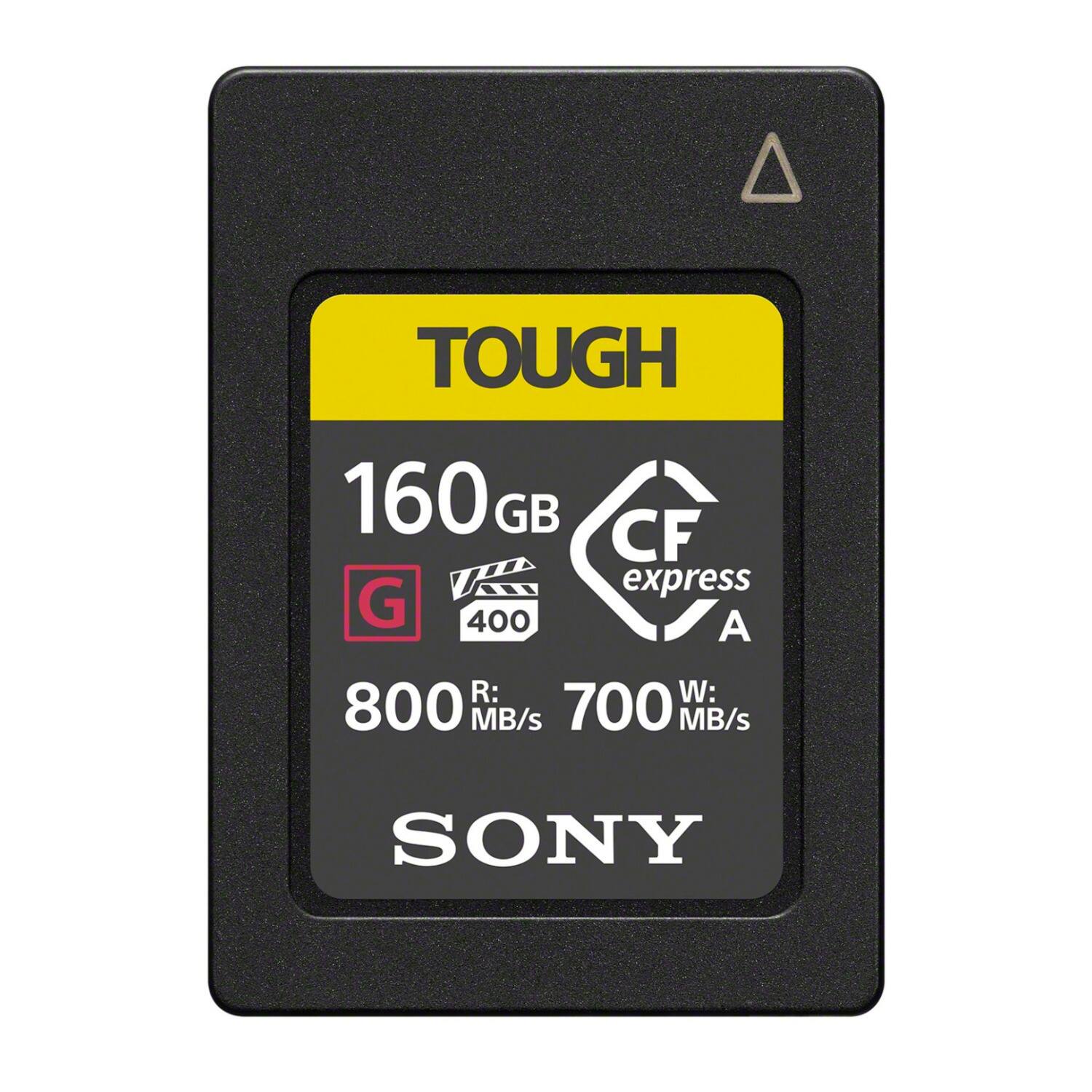 TOUGH  
160 GB  
CF express A  
G 400  
800 MB/s R:  
700 MB/s W:  
SONY